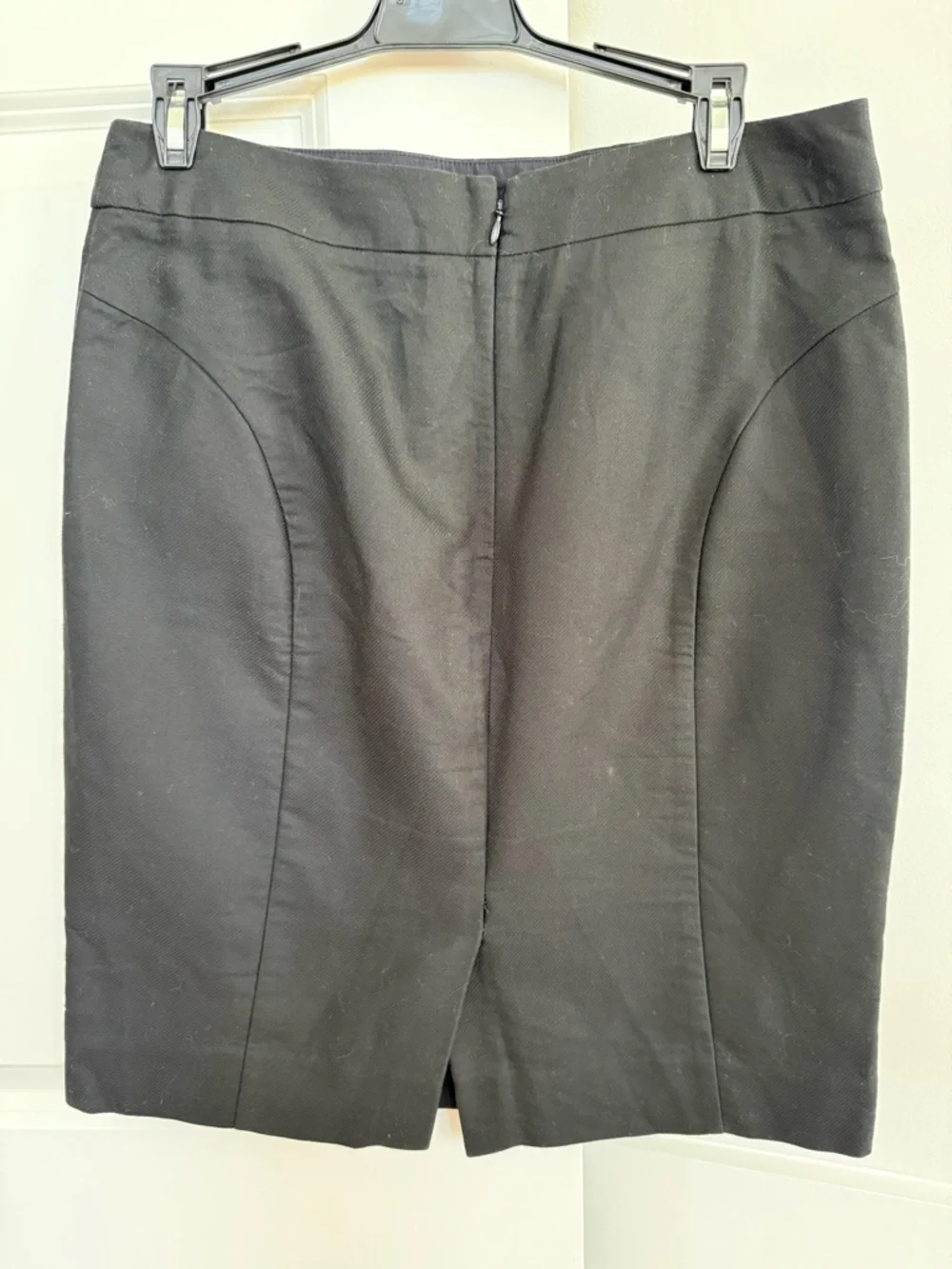 J. Crew Black Pencil Skirt with Subtle Front Darts - Picture 2 of 6